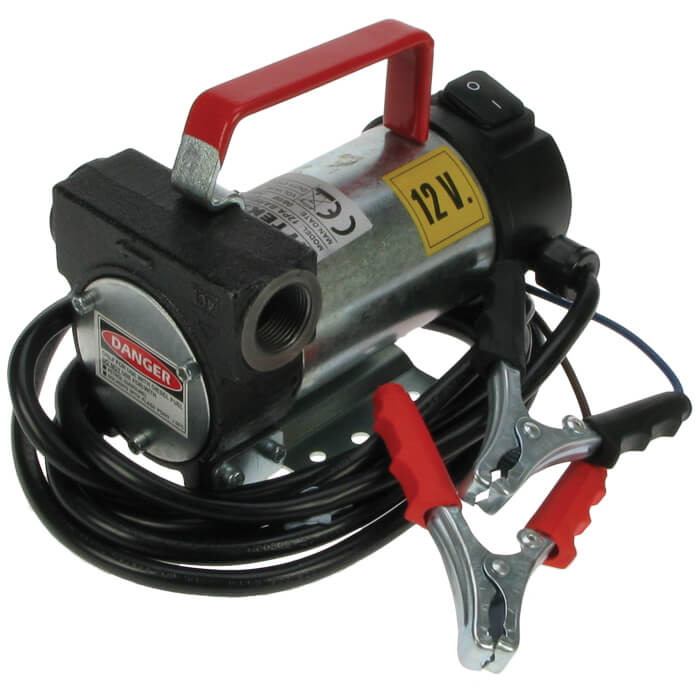 12V bare pump, 40L/min, switch, 4m cable & clips